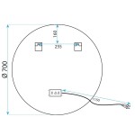 REA - Zrcadlo LED 70cm MMJ BRUSH ROSE GOLD HOM-05507