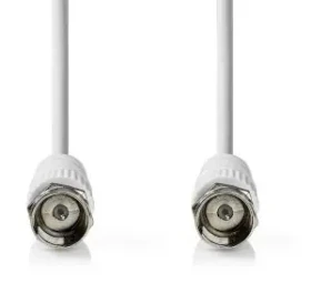 Nedis satelitní anténní kabel F(M)-F(M) bílá / Kabel / 75 Ohm / 50 dB / dvojité stínění / 5 m (CSGL41000WT50)