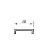 ProALU Dolní vodící kolejnice Elegant - černá :: kryt 4m (22PA182209-4)