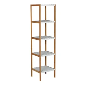 MSV REGIE bambusový regál - 5 police bílý / MDF / 85 cm (8422914500148)