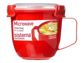 Sistema Microwave Hrnek na polévku 565 ml červená (9414202011428)