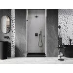 MEXEN/S - Lunar-B sprchové dveře křídlové levé 65 cm, transparent, grafit metal 832-065-000-95-00-L