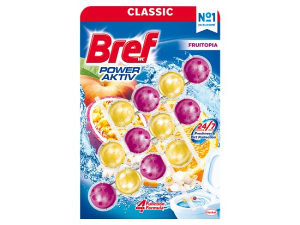Bref Power Aktiv Fruitopia tuhý WC blok 3 x 50 g