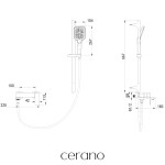 CERANO - Vanová nástěnná baterie Zenira s příslušenstvím - chrom CER-605257