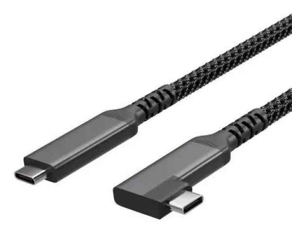 Shiverpeaks USB-C nabíjecí kabel 90° / Nabíjecí kabel / USB 3.2 / PD 100 W / textilní / 1 m (FL31-75014)