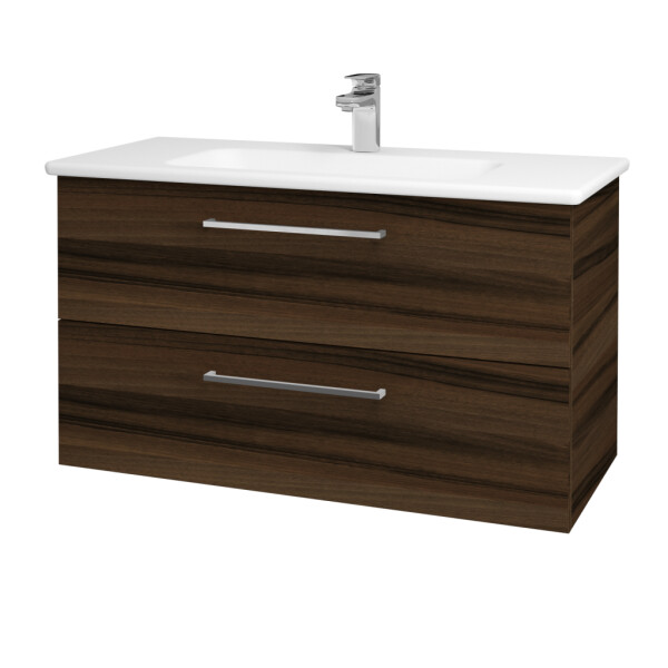 Dřevojas - Umyvadlová skříňka GIO SZZ2 100 - D06 Ořech / Úchytka T04 / D06 Ořech 130671E