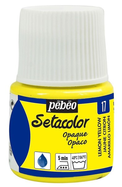 Barva na textil Pébéo Setacolor Opaque 45 ml - Žlutá citron 17