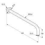 KLUDI - A-Qa Sprchové rameno, 40 cm, bílá 6651491-00