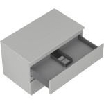 MEXEN/S - Orio koupelnová skříňka pod umyvadlo 80 cm s deskou, 2 zásuvky, šedá mat 91A10-08047-2-BFFC62