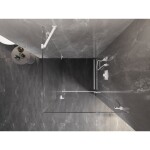 MEXEN/S - Lunar-B sprchový kout dveře křídlové pravá 90 x 90, transparent, bílá 832-090-090-20-00-P