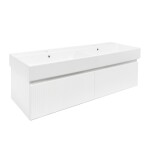 Koupelnová skříňka s umyvadlem SAT Evolution 118x30x44,8 cm bílá mat SATEVO120WMU2 SATEVO120WMU2