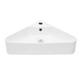 Rohové umyvadlo SAT Mood 56x34 cm otvor pro baterii, s přepadem SATM5634 SATM5634