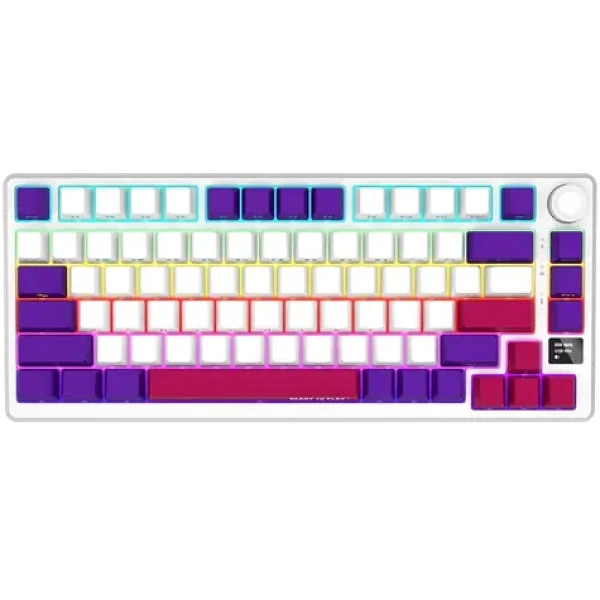 Lorgar KBP7075W (US) bílá / bezdrátová herní klávesnice 75% / US / 2.4GHz / BT 5.0 / RGB (LRG-KBP7075W-WH-US)
