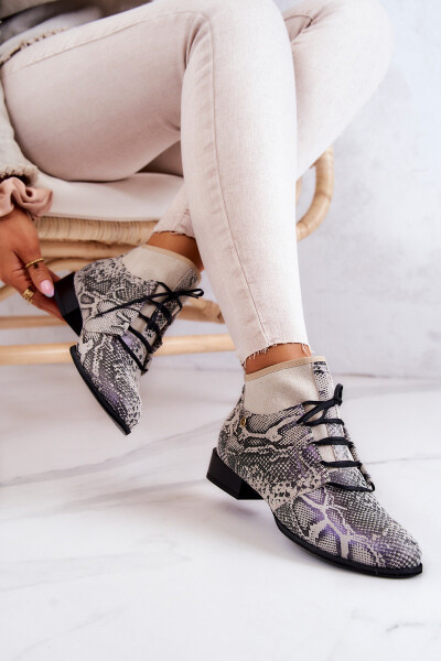 Dámské kozačky Suede Snake Maciejka 04744-03 Béžové 37