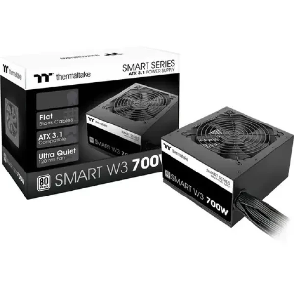 Thermaltake Smart W3 700W / 700W / aktivní PFC / ATX 12V 3.1 / 120mm ventilátor / 80PLUS White (PS-SPW-0700NNFAWE-1)
