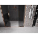 MEXEN/S - Velar L Duo posuvné sprchové dveře 160, grafit, měď kartáčovaná 871-160-003-42-65