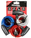Master Lock 8127EURTRI / Spirálový zámek na kolo / 1,8 m / 3 ks / Klíč / Bezpečnostní třída 4 (8127EURTRI)