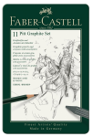 Sada grafitových tužek Faber-Castell Pitt Monochrome Graphite, 11 ks