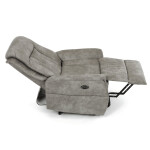 Polohovací křeslo, elektrické zabudované ovládání, šedá, látka vintage, TV-Q8575 GREY3