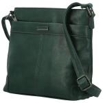 Trendy dámská koženková crossbody kabelka Neira, tmavě zelená