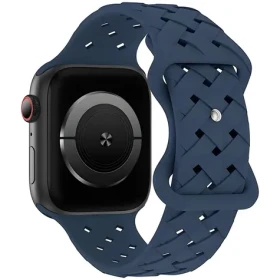 Beline Silicone Woven modrá / Řemínek pro Apple Watch / 42/44/45/49mm / silikonový