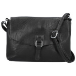 Trendy dámská koženková crossbody kabelka Derika, černá
