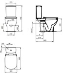 IDEAL STANDARD - Tesi Splachovací nádržka, spodní napouštění, matná bílá T3568V1