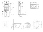 GEBERIT - Kombifix Set předstěnové instalace, klozetu Oudee a sedátka softclose, tlačítko Sigma20, nerez SANI15CA6110