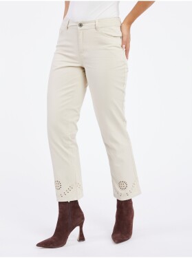Orsay Béžové dámské zkrácené straight fit džíny dámské