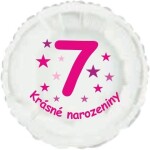Krásné 7. narozeniny fóliový balónek kruh pro holky Balonky.cz Krásné 7. narozeniny fóliový balónek kruh pro holky Balonky.cz