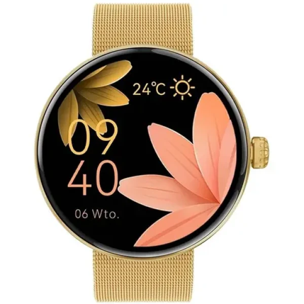 Forever ForeVive 5 SB-365 zlaté / Chytré hodinky / 1.3" / AMOLED / 360×360 px / Bluetooth 5.0 / Android. iOS (GSM180310)