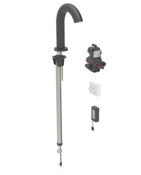 GEBERIT - Piave Elektronický umyvadlový ventil, bateriové napájení, easy to clean, matná černá 116.183.14.1