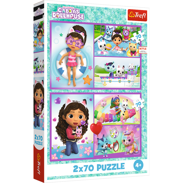 Mamido Puzzle Gábinin kouzelný domek 2x70 dílků Trefl
