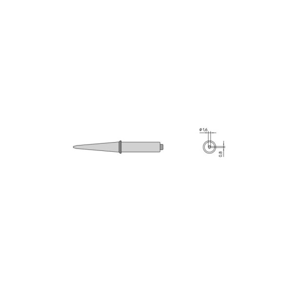 Weller CT5D8 LÖTSPITZE 5,0MM VERP. pájecí hrot dlátový Obsah 1 ks