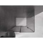 MEXEN/S - Velar L sprchový kout, posuvné dveře 90 x 75, grafit, grafit metal 871-090-075-43-95