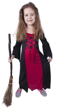 RAPPA Dětský kostým čarodějnice - Halloween (S) bordó