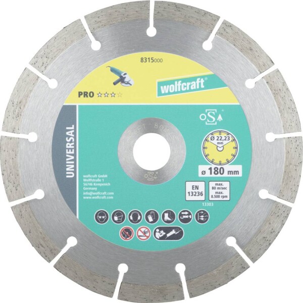 Wolfcraft 8315000 diamantový řezný kotouč 180 mm 1 ks