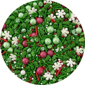 Dortisimo 4Cake Cukrové zdobení bílé, červené a zelené Christmas Holiday (80 g)
