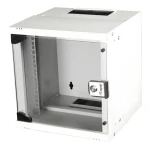 Equip ECO 300x300 šedá / Nástěnný rozvaděč 10" / 6U / skleněné dveře / hloubka 300 mm (EWM-06-3030-G)