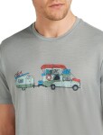 Pánské merino triko s krátkým rukávem ICEBREAKER Mens 150 Tech Lite SS Tee Transportage, Proto Grey velikost: XL