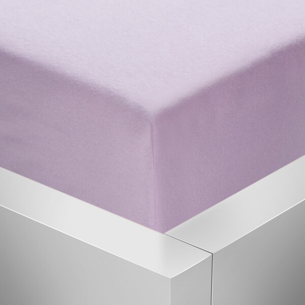 Stanex Jersey napínací prostěradlo s lycrou - světle fialové ROZMĚR: (š/d/v) 140 x 200 x 20 cm, Barva: SVĚTLE FIALOVÉ