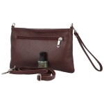 Módní dámská kožená mini crossbody kabelka Kaliopi, tmavě vínová