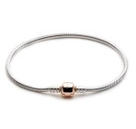 Emporial stříbrný náramek na přívěsky Rose gold 14k růžové zlato 4013 Velikost: 19 cm