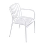 Židle jídelní, stohovatelná, bílý plast
