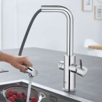 GROHE - Blue Home Dřezová baterie Connected s výsuvnou koncovkou, s chladícím zařízením a filtrací, chrom 31927001