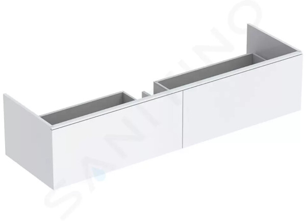 GEBERIT - Xeno 2 Skříňka pod umyvadlo Varicor 1600 mm s LED svítidlem, 2 zásuvky, matná bílá 500.346.01.1