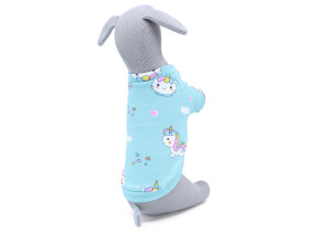 Wapi hebká mikina pro psa Barva: Světle modrá, Délka zad (cm): 32, Obvod hrudníku: 40 - 44 cm