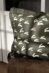 Fine Little Day Povlak na polštář Rabbit Green 48 x 48 cm, zelená barva, textil