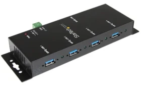 StarTech USB 3.0 Hub 4 porty černá / USB hub / 4x USB-A / 5 Gbps / napájecí adaptér (ST4300USBM)