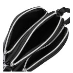 Trendy dámská koženková crossbody kabelka Cica, černá